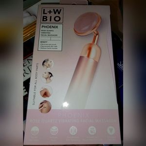 NIB Luxe + Willow Bio Phoenix Rose Quartz Vibrating Facial Massager